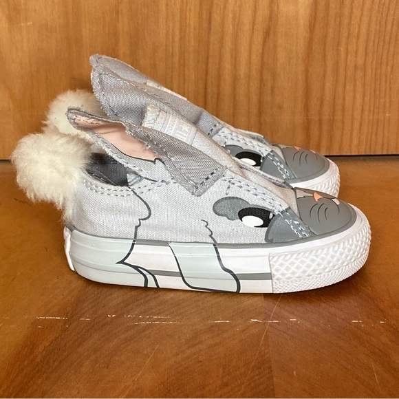 Baby 2 Converse All Star Creature Ox Sneakers Grey Bunny SEF1233 - Picture 1 of 8
